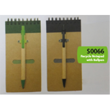 Recycle Notepad with Ballpen